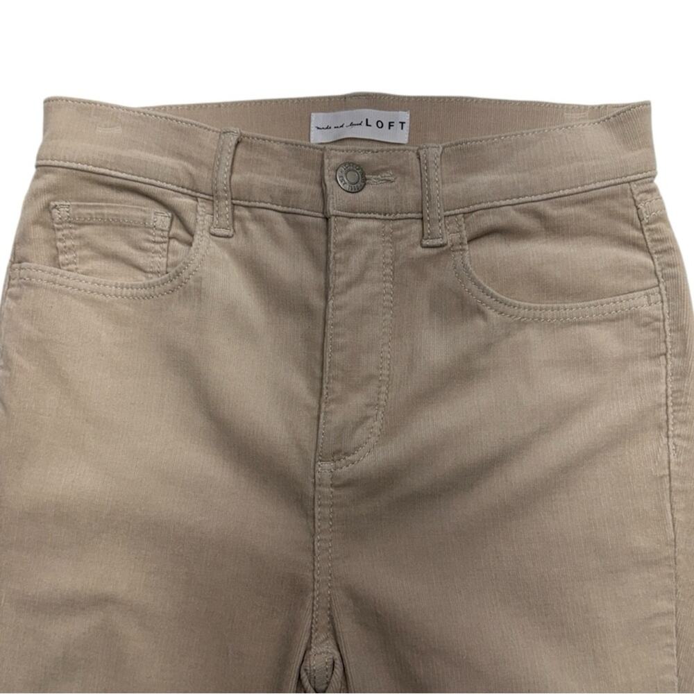 LOFT Women’s 24/00 Cream Khaki Corduroy Skinny Jeans